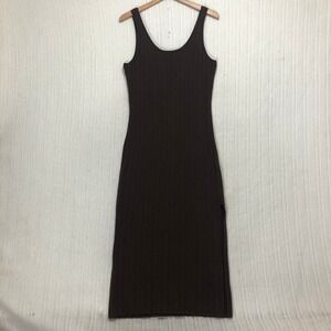 Abercrombie & Fitch Ribbed Tank Midi Dress XL Brown Casual‎ Sleeveless